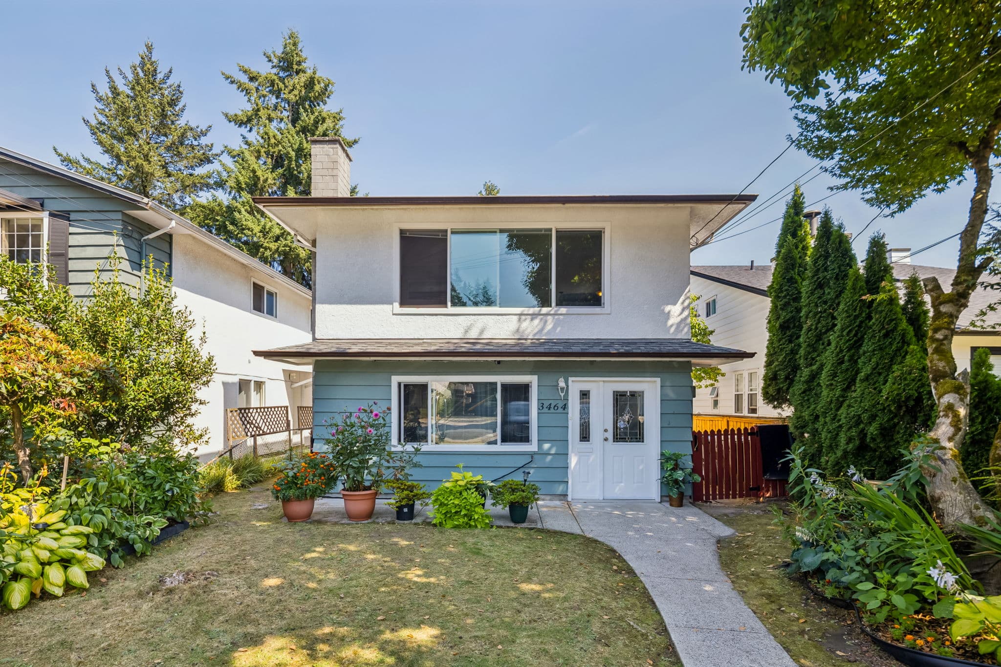 Front exterior of the two-storey home at 3464 Vincent Street, Port Coquitlam