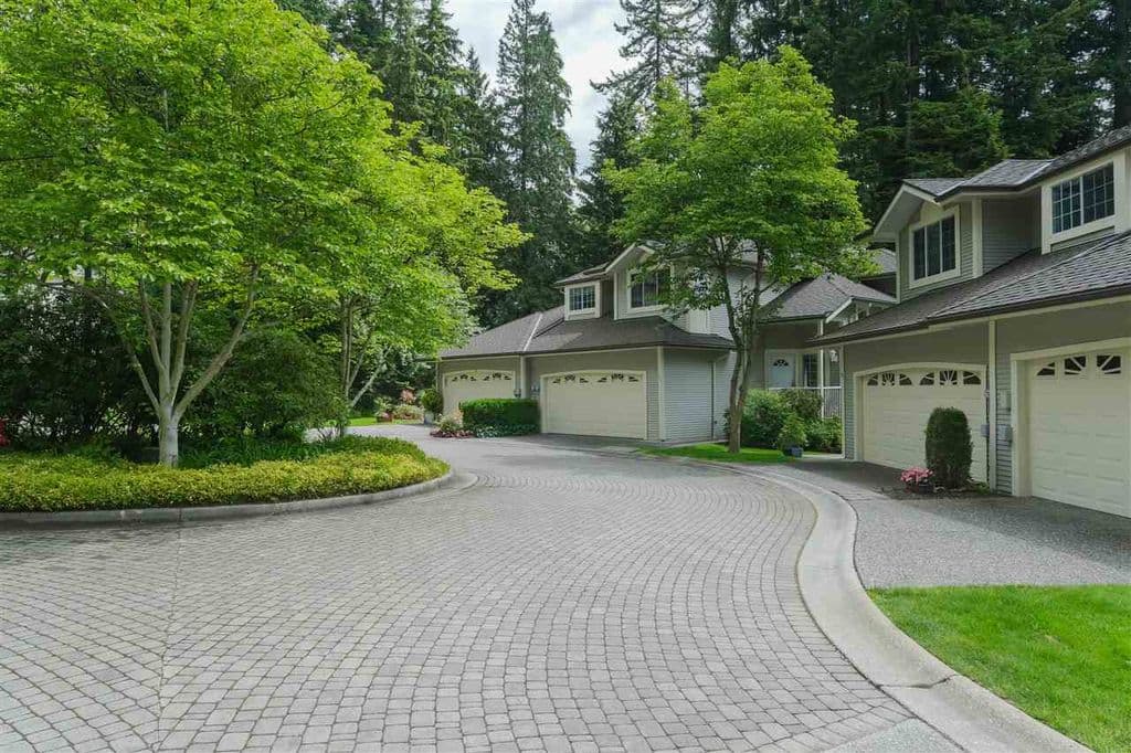 Internal lane and townhome exteriors at Treetops